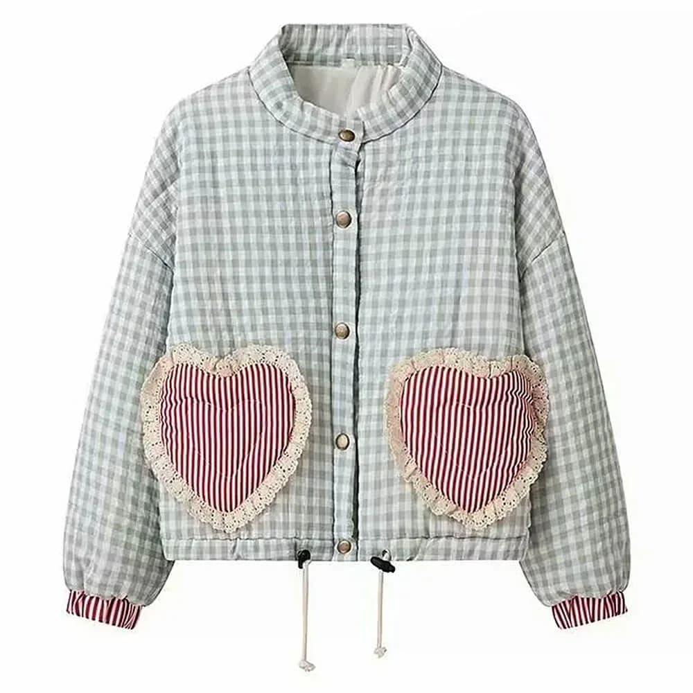 Gingham Heart Pocket Jacket — view 2 Gingham Heart Pocket Jacket — view 2