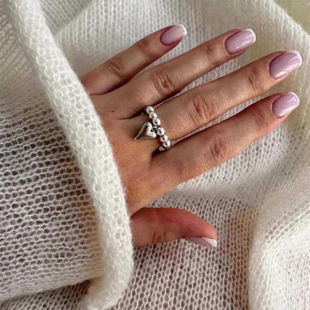 Grunge Heart Charm Ring — view 2 Grunge Heart Charm Ring — view 2