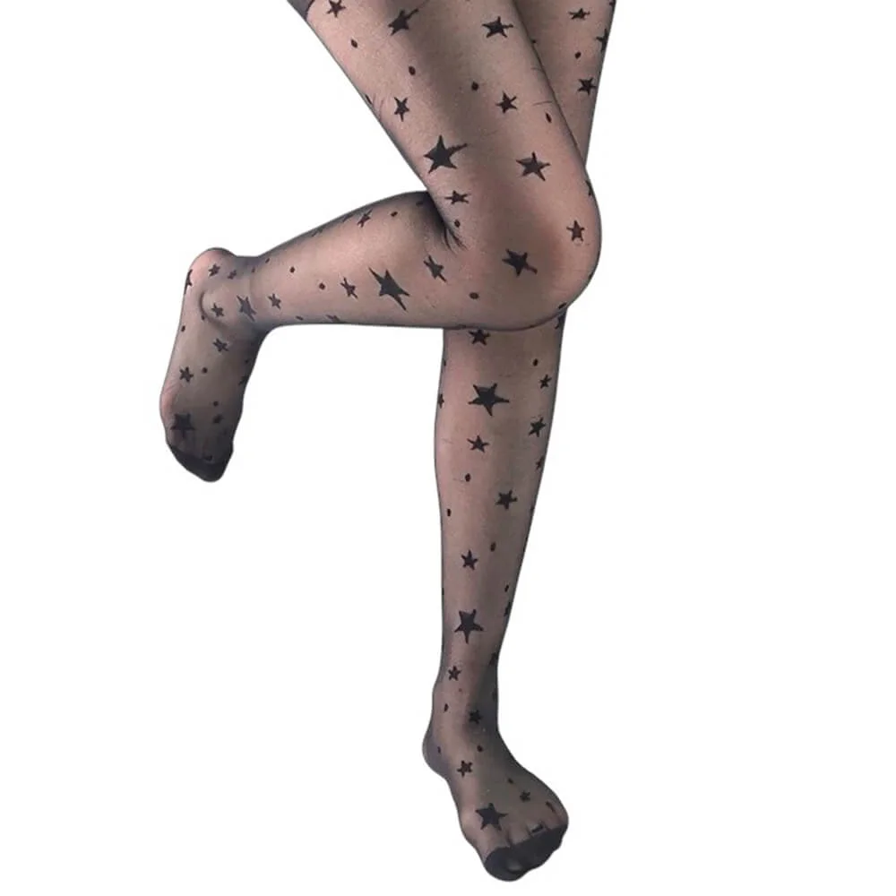 Star Print Tights — view 2 Star Print Tights — view 2