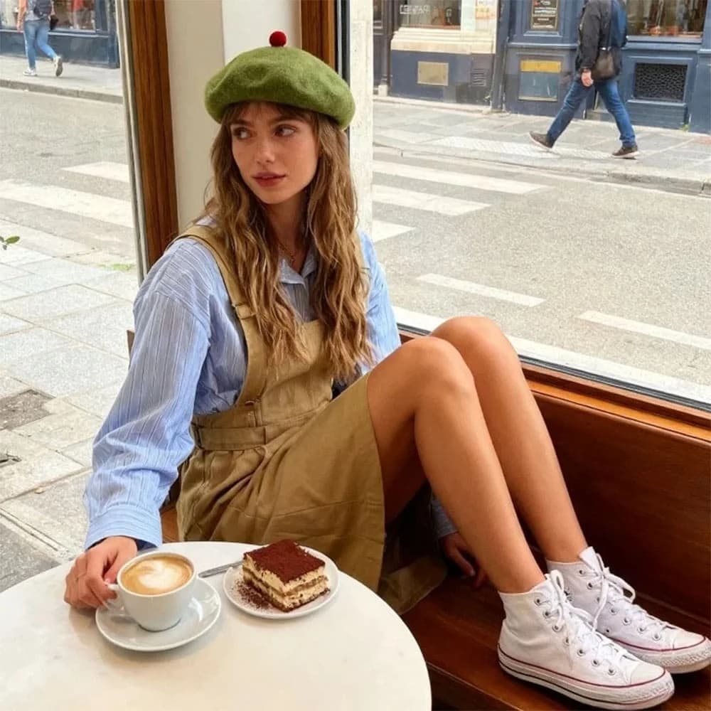 French Morning Wool Beret Hat — view 2 French Morning Wool Beret Hat — view 2