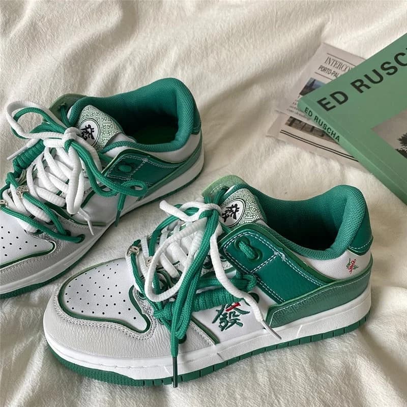 Hieroglyph Embroidery Aesthetic Sneakers — view 3 Hieroglyph Embroidery Aesthetic Sneakers — view 3