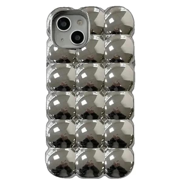 Silver Bubble iPhone Case — view 1 Silver Bubble iPhone Case — view 1