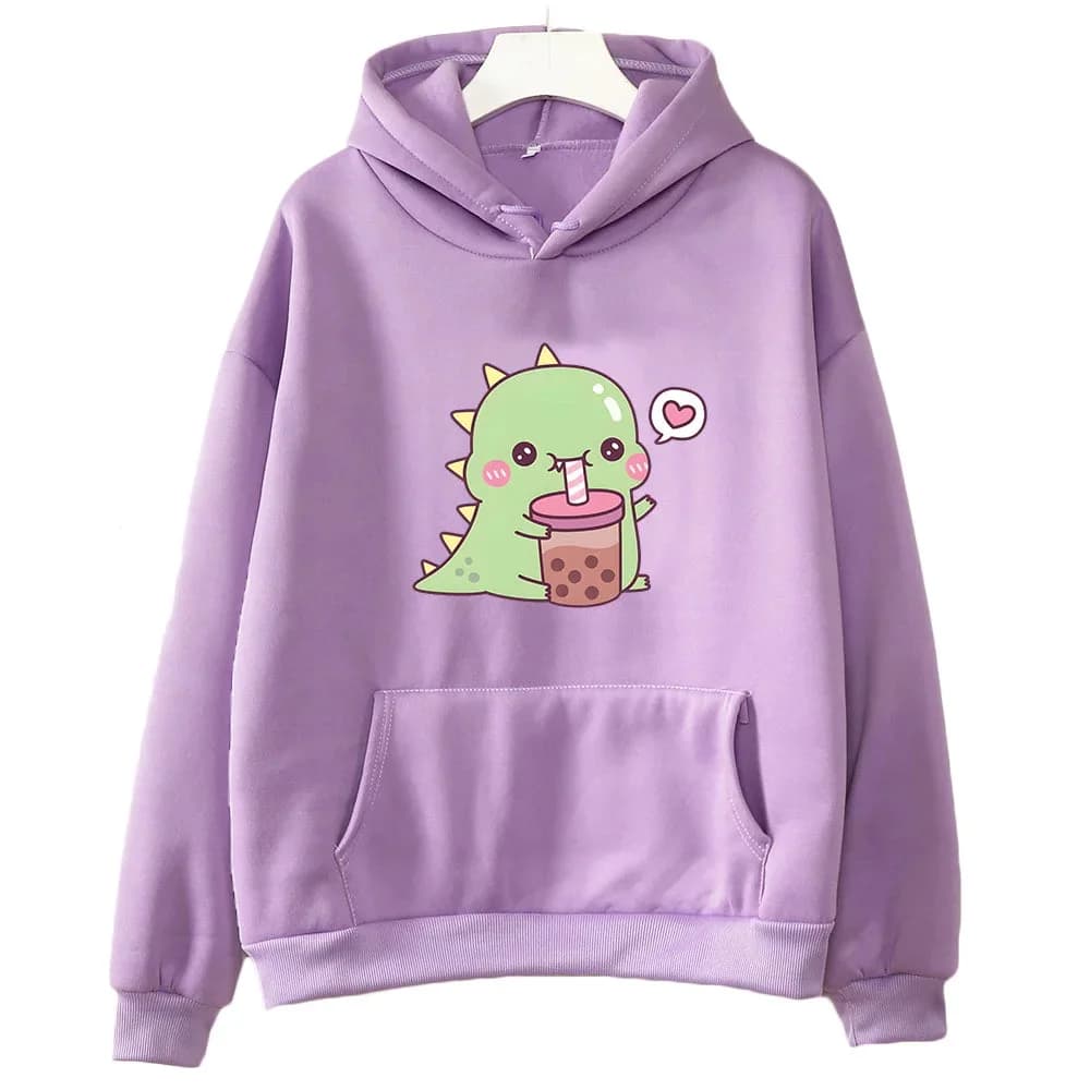 Rexy Loves Boba Tea Hoodie — view 2 Rexy Loves Boba Tea Hoodie — view 2