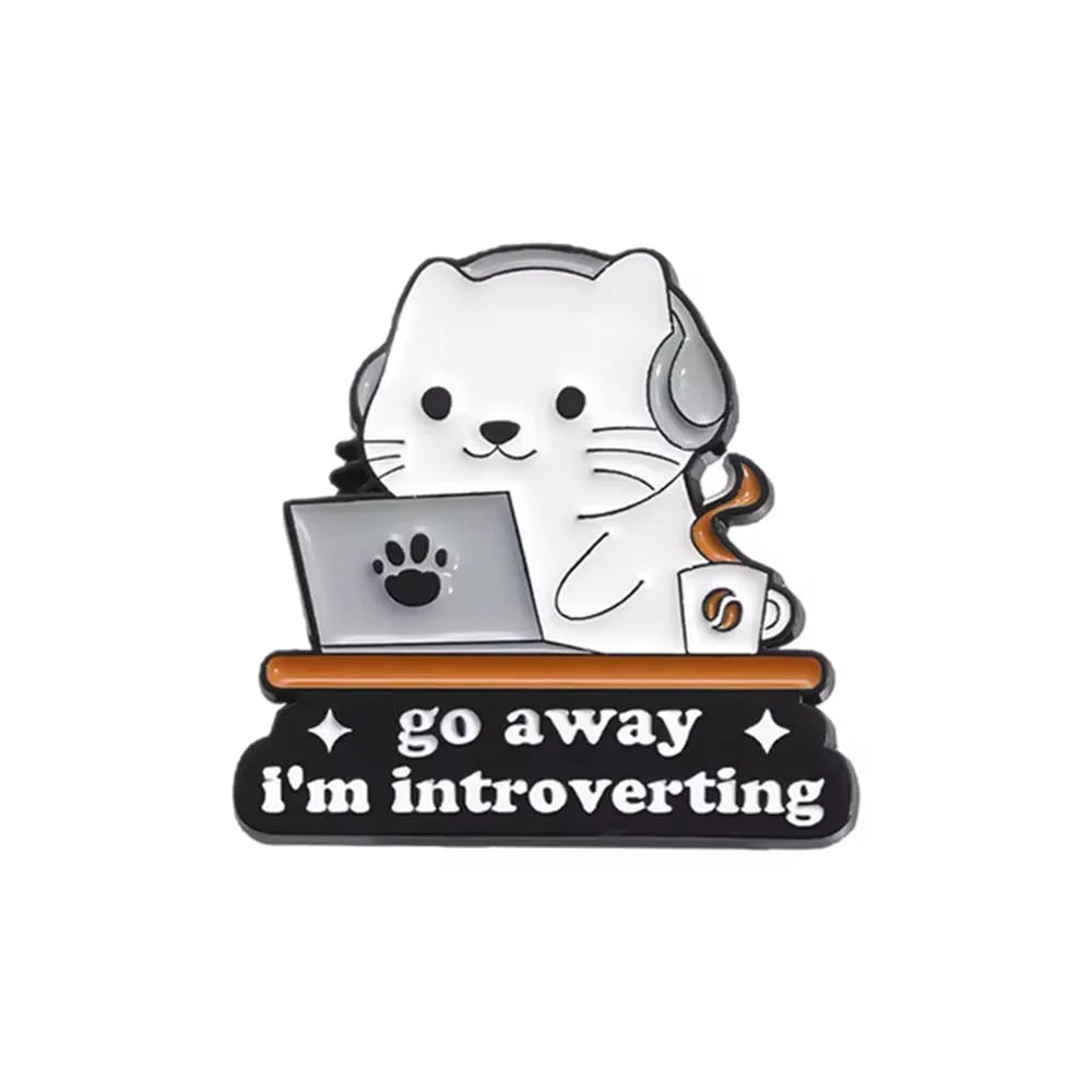 I'm Introverting Brooch Pin — view 1 I'm Introverting Brooch Pin — view 1