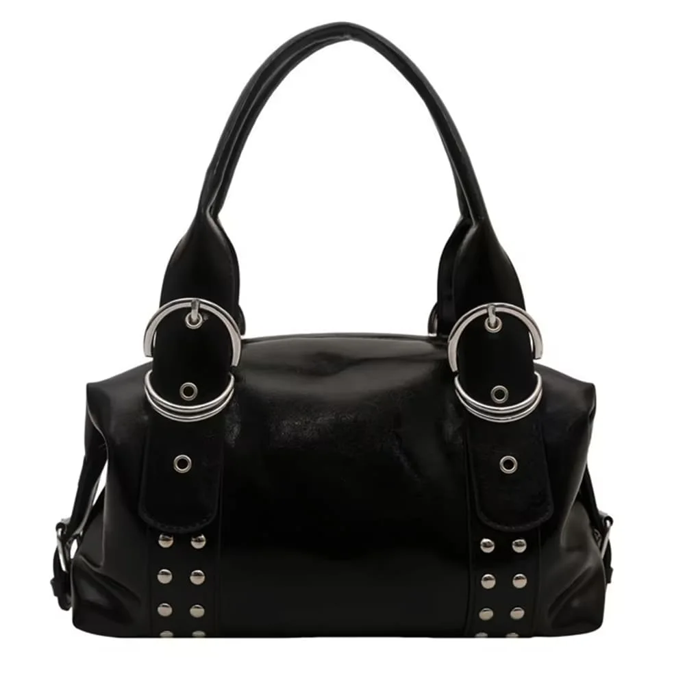 Buckle Up Studded Y2K Shoulder Bag — view 2 Buckle Up Studded Y2K Shoulder Bag — view 2