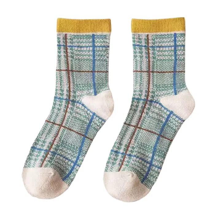 Grandma Plaid Socks — view 1 Grandma Plaid Socks — view 1
