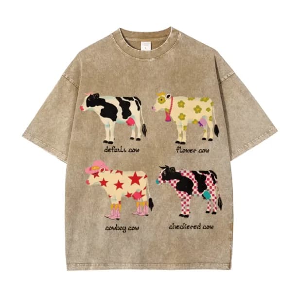 Aesthetic Cow T-Shirt — view 1 Aesthetic Cow T-Shirt — view 1