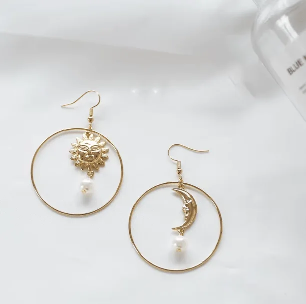 Moon And Star Earrings — view 2 Moon And Star Earrings — view 2