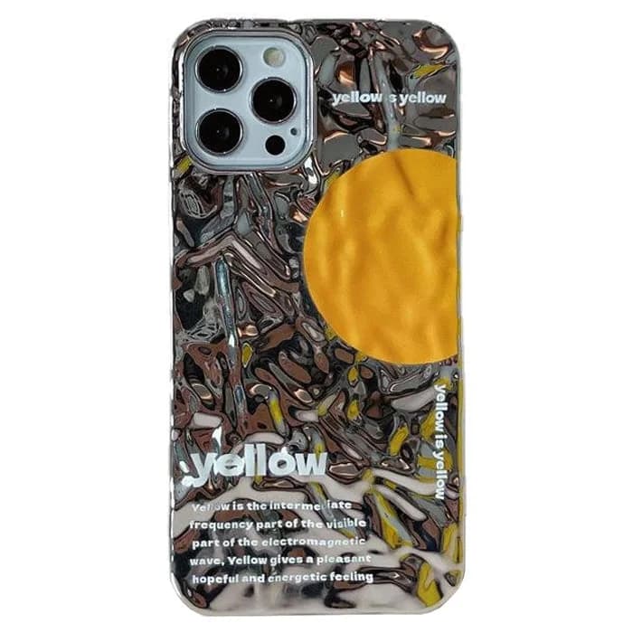 Yellow Color iPhone Case — view 1 Yellow Color iPhone Case — view 1