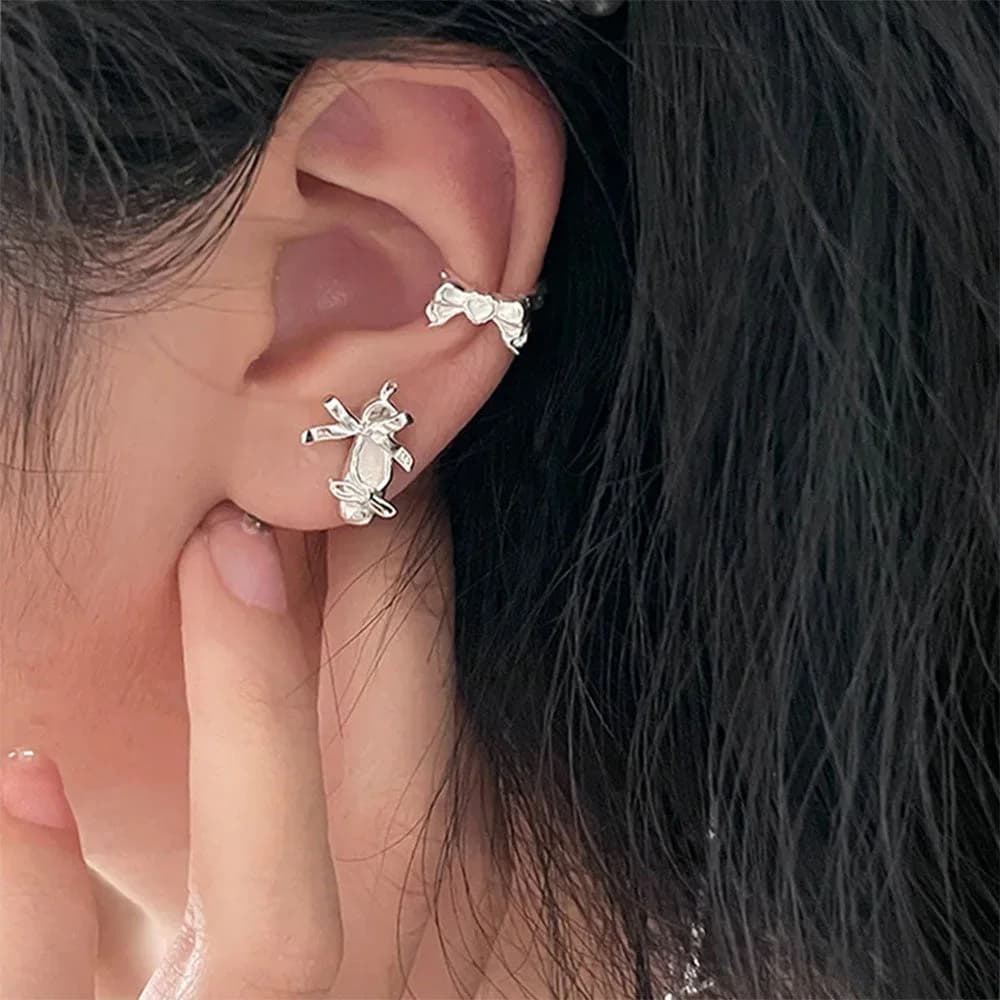 Balletcore Aesthetic Stud Earrings — view 3 Balletcore Aesthetic Stud Earrings — view 3