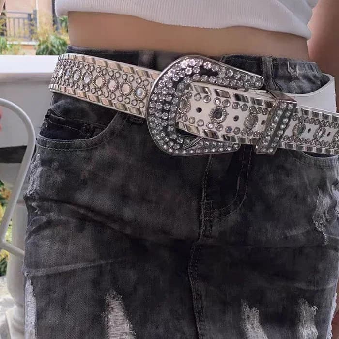 Y2K Rhinestone Belt — view 2 Y2K Rhinestone Belt — view 2