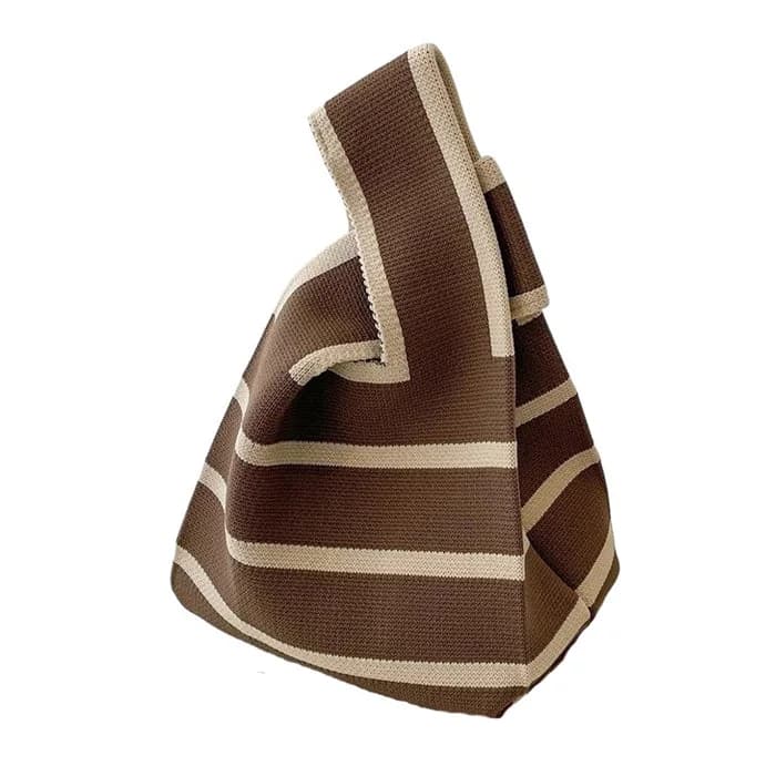 French Mood Striped Mini Crochet Bag — view 1 French Mood Striped Mini Crochet Bag — view 1