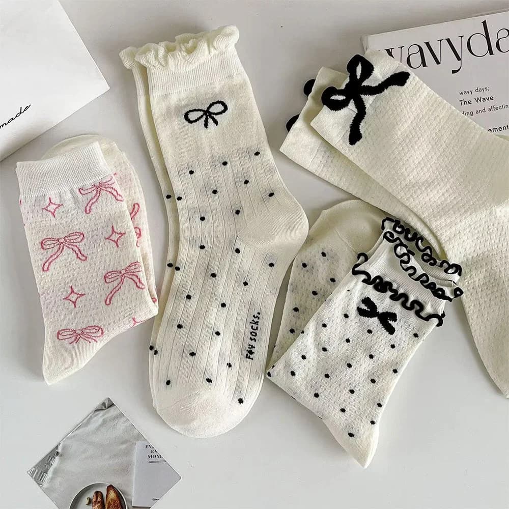 Coquette Style Bow Socks — view 2 Coquette Style Bow Socks — view 2