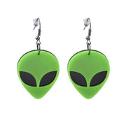 Green Alien Earrings