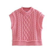 Pink Sleeveless Sweater