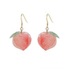 Dangle Drop Peach Earrings