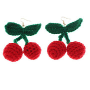 Crochet Cherry Earrings