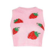 Strawberry Sleeveless Sweater