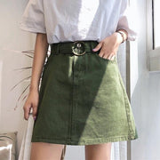 "Army Up" Green Khaki Skirt