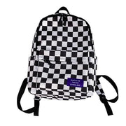 Harajuku Purple Plaid Backpack
