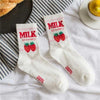 Kawaii Strawberry Milk Socks