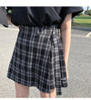 Plaid High Waist Mini Skirt
