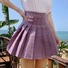 Purple Preppy Mini Skirt
