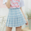 Sky Blue Plaid Skirt