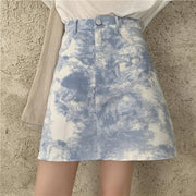 Tie-dyed Blue Skirt